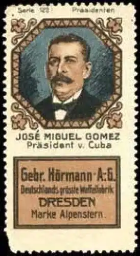JosÃ© Miguel Gomez PrÃ¤sident von Cuba