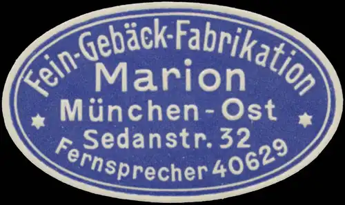 BÃ¤ckerei Marion Fein-GebÃ¤ck-Fabrikation