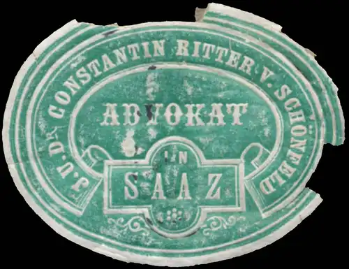 Advokat Constantin Ritter von SchÃ¶nfeld