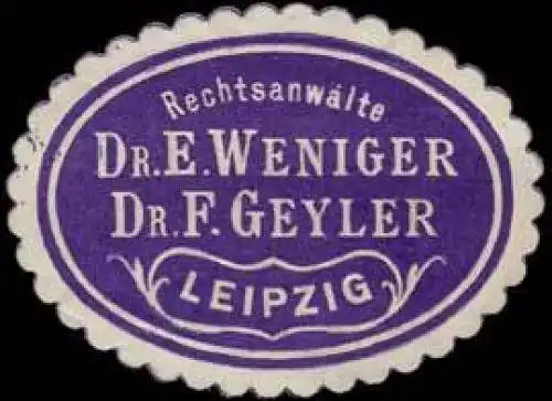 RechtsanwÃ¤lte Dr. E. Weniger & Dr. F. Geyler - Leipzig