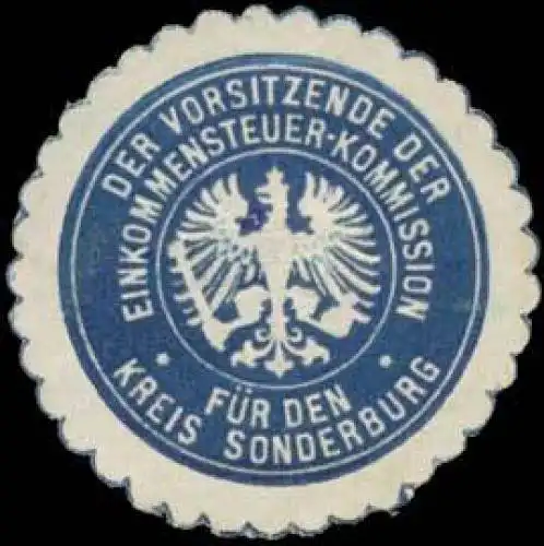 Der Vorsitzende der Einkommensteuer-Kommission für den Kreis Sonderburg