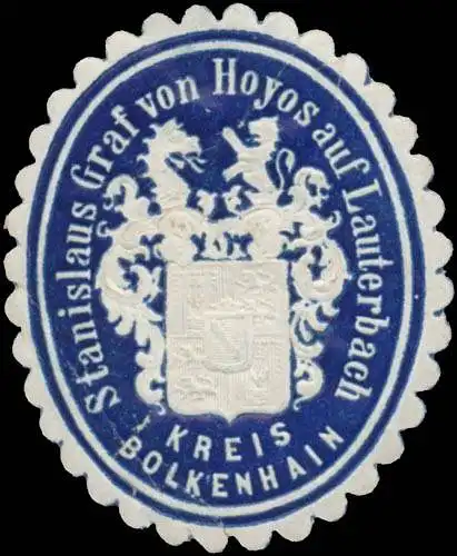 Stanislaus Graf von Hoyos auf Lauterbach Kreis Bolkenhain