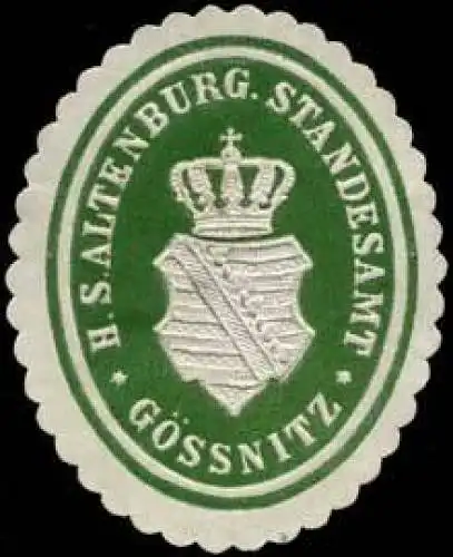 H.S. Altenburgische Standesamt GÃ¶ssnitz