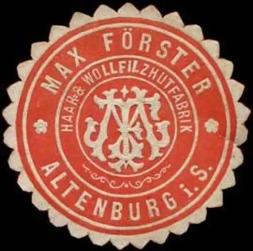 Haar- & Wollfilzhutfabrik Max FÃ¶rster-Altenburg