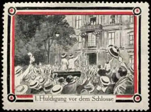 Huldigung vor dem Schlosse