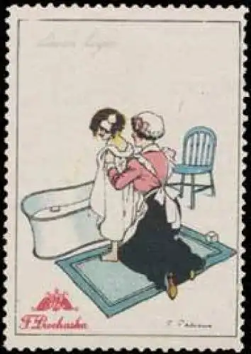 Kind beim Baden - Savon leger