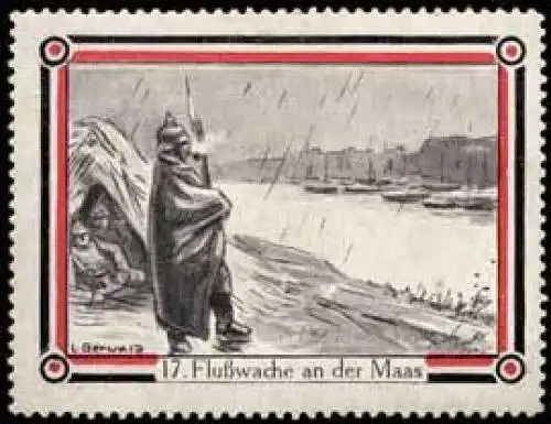 FluÃwache an der Maas