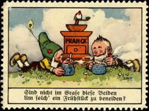 Zwergen FrÃ¼hstÃ¼ck mit Kaffee