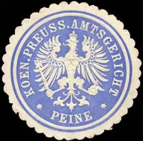 Koen. Preuss. Amtsgericht Peine
