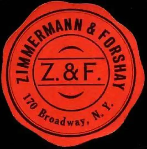 Bank Zimmermann & Forshay Z. & F. Broadway-New York