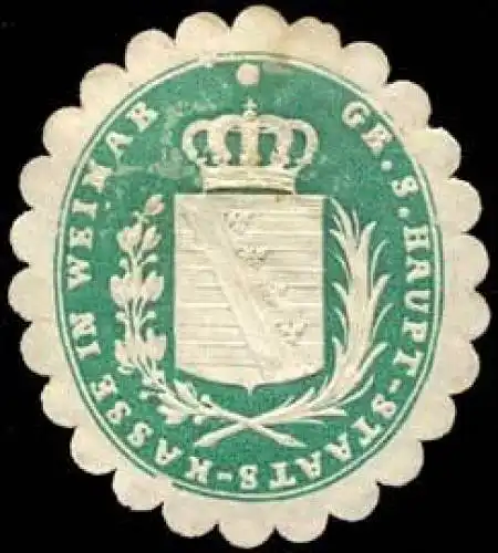 Gr. SÃ¤ch. Haupt-Staats-Kasse in Weimar