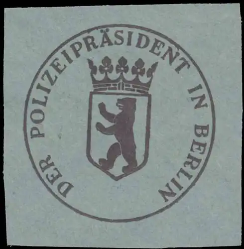 Der PolizeiprÃ¤sident in Berlin