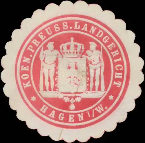 K.Pr. Landgericht Hagen/Westfalen