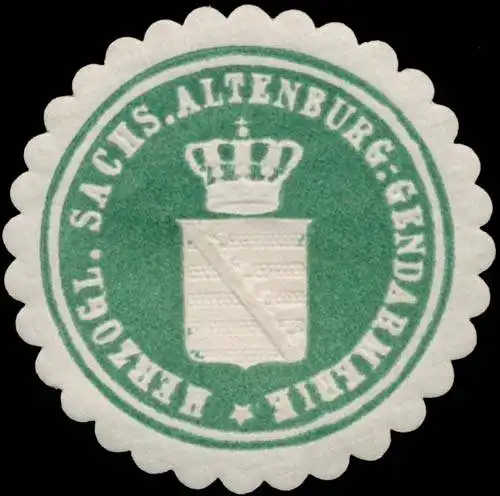 H.SÃ¤chs. Altenburg. Gendarmerie