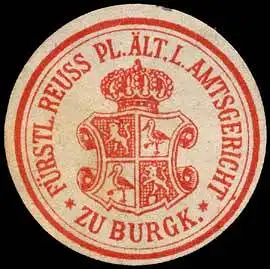 FÃ¼rstlich Reussisch Pl. Ãlt. L. Amtsgericht zu Burgk