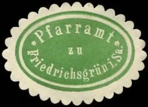 Pfarramt zu FriedrichsgrÃ¼n in Sachsen