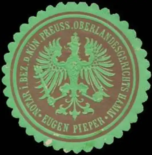 Eugen Pieper Notar i. Bez. d. K.Pr. Oberlandesgerichts Hamm