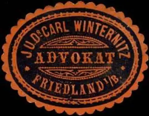 Advokat J.U. Dr. Carl Winternitz - Friedland