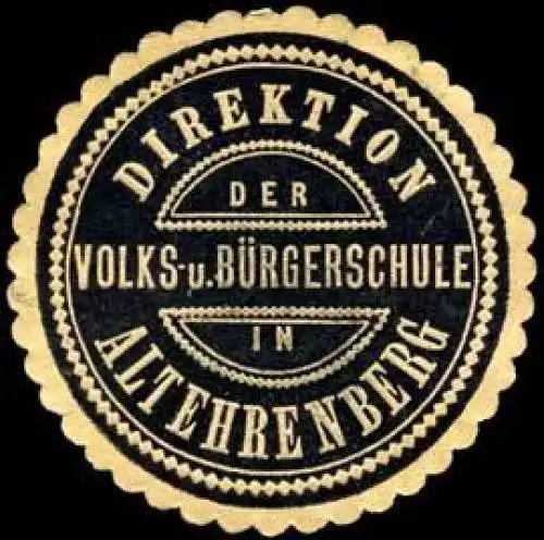 Direktion der Volks- und BÃ¼rgerschule in Altehrenberg