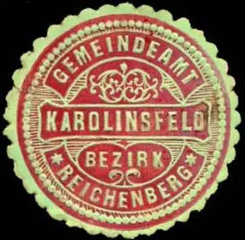 Gemeindeamt Karolinsfeld - Bezirk Reichenberg