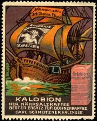 Schiff mit Kalobion der NÃ¤hrsalzkaffee