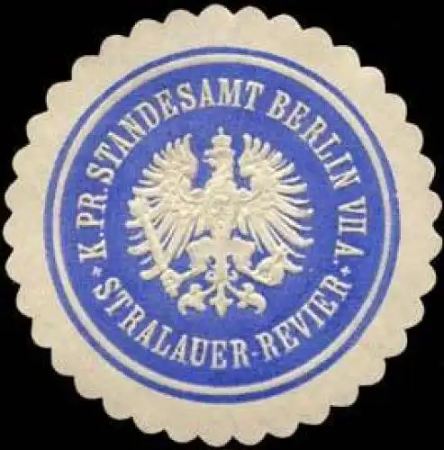 K.Pr. Standesamt Berlin VII A - Stralauer-Revier