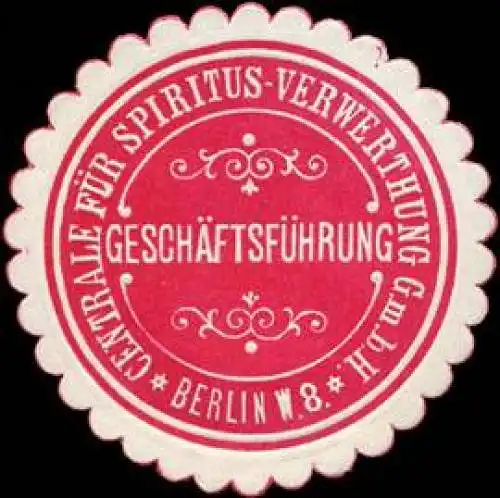 Centrale fÃ¼r Spiritus - Verwertung GmbH Berlin - GeschÃ¤ftsfÃ¼hrung