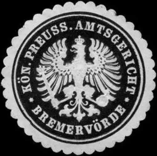 KÃ¶n. Preuss. Amtsgericht BremervÃ¶rde