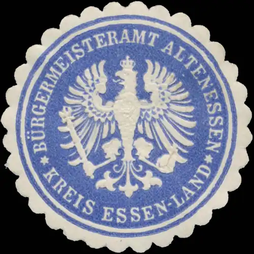 BÃ¼rgermeisteramt Altenessen Kreis Essen-Land