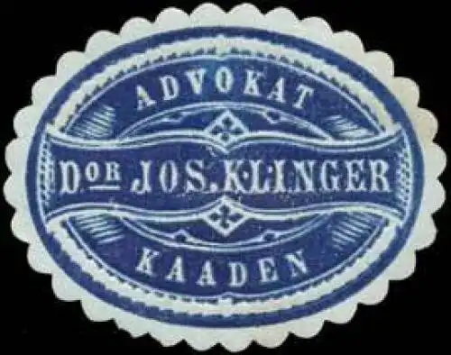 Advokat Dor. Jos. Klinger - Kaaden