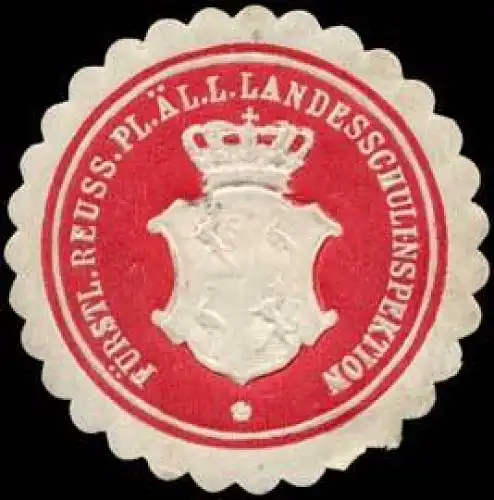 FÃ¼rstl. Reuss. Pl. Ã¤. L. Landesschulinspektion
