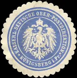 K. Deutsche Ober - Postdirektion - Königsberg/PreuÃen