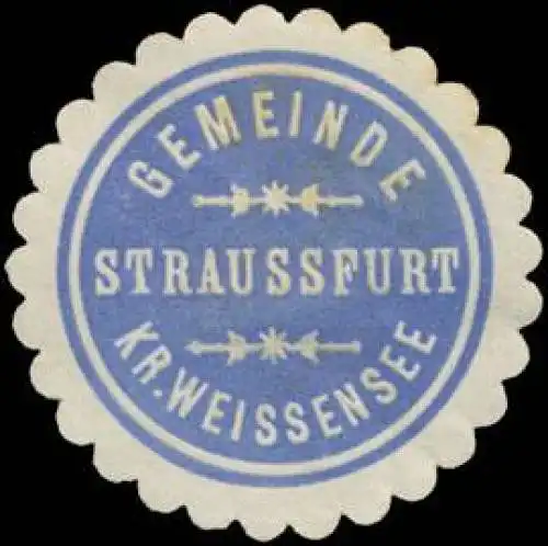 Gemeinde StrauÃfurt Kreis WeiÃensee