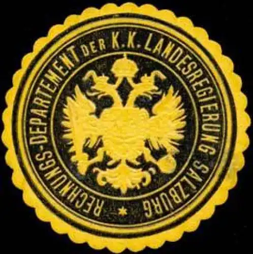 Rechnungs-Departement der K.K. Landesregierung Salzburg