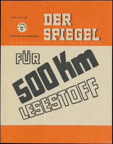 Der Spiegel fÃ¼r 500km Lesestoff