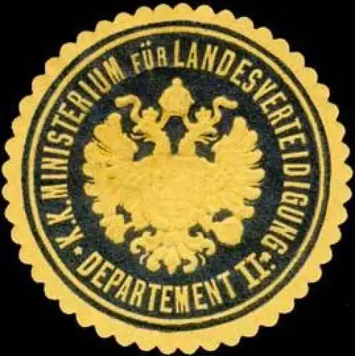 K.K. Ministerium fÃ¼r Landesverteidigung Departement II