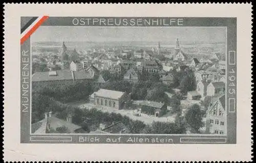 Blick auf Allenstein in OstpreuÃen