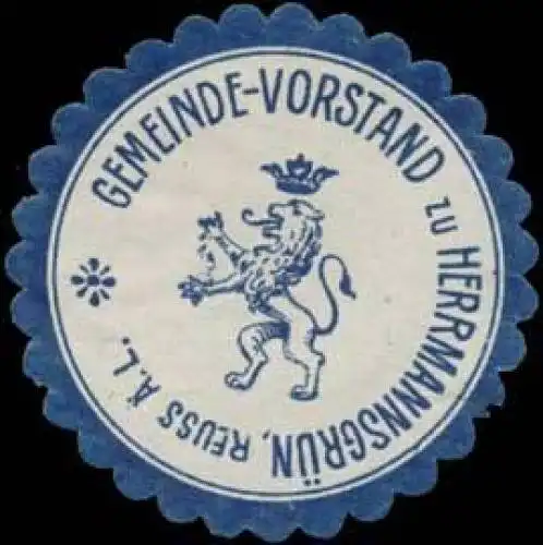 Gemeinde-Vorstand zu HerrmannsgrÃ¼n Reuss. Ã¤. L