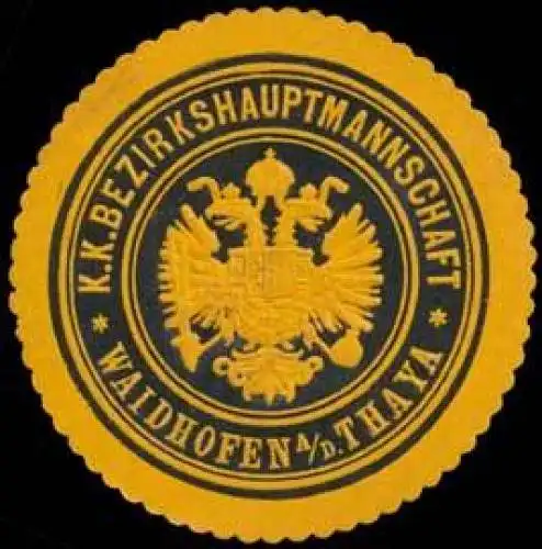 K.K. Bezirkshauptmannschaft Waidhofen/Thaya