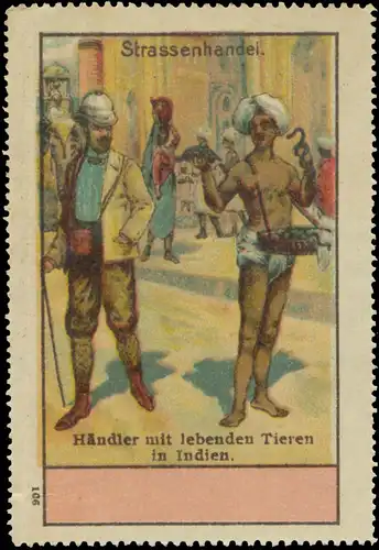 HÃ¤ndler mit lebenden Tieren in Indien