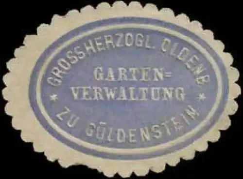 Grossherzogl. Oldenburgische Gartenverwaltung zu GÃ¼ldenstein
