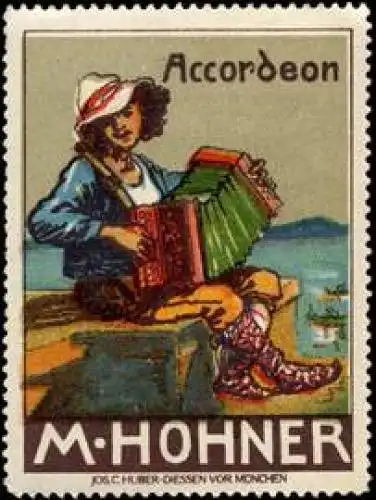 Frau spielt Accordeon