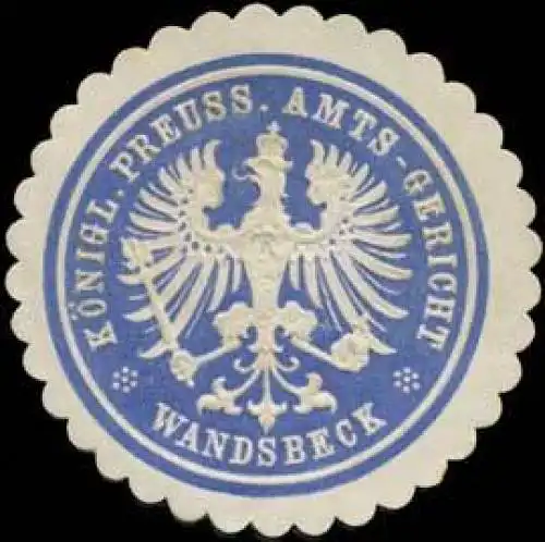 KÃ¶nigl. Preuss. Amts-Gericht Wandsbeck