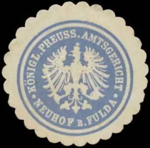 KÃ¶nigl. Preuss. Amtsgericht Neuhof bei Fulda