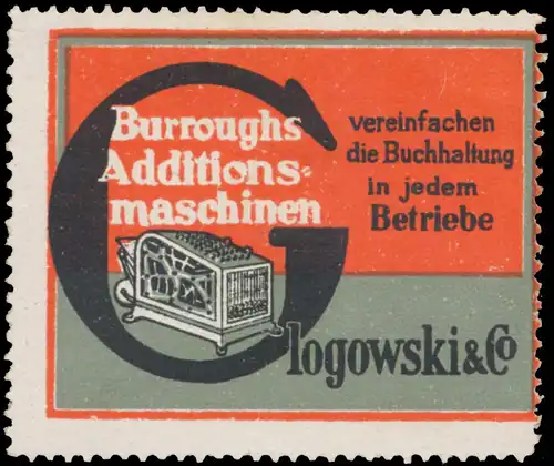 Burroughs Additionsmaschinen fÃ¼r Buchhaltung