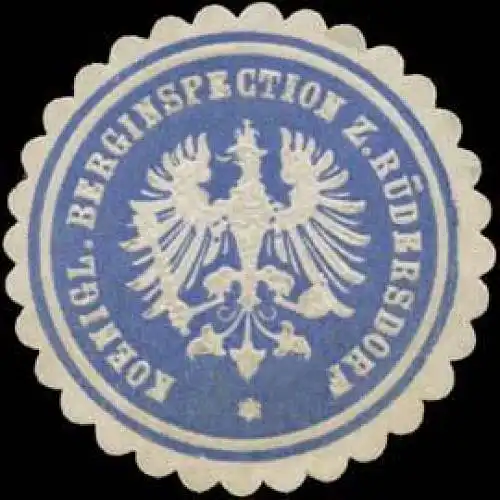 Koenigl. Berginspection zu RÃ¼dersdorf