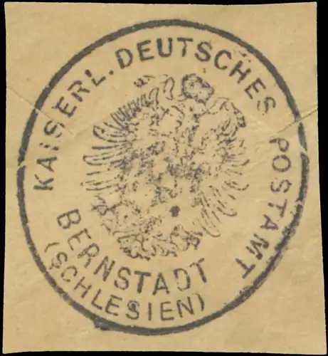 K. Deutsches Postamt Bernstadt/Schlesien