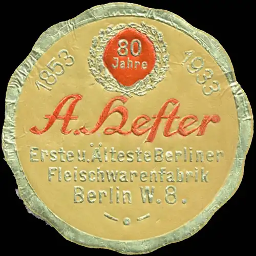 Erste und Ã¤lteste Berliner Fleischwarenfabrik