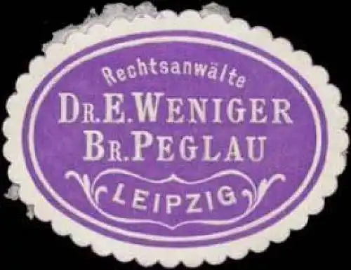 RechtsanwÃ¤lte Dr. E. Weniger + Br. Peglau