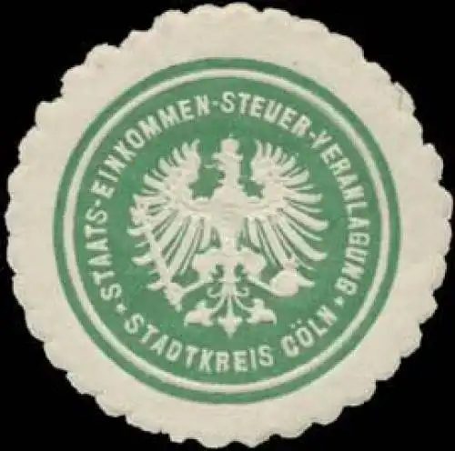 Staats-Einkommen-Steuer-Veranlagung-Stadtkreis CÃ¶ln